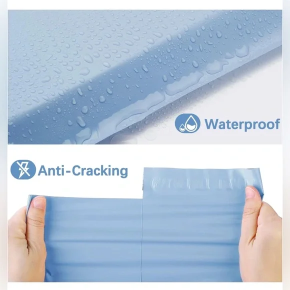 NWT - 25 Light Blue Poly Mailers - Picture 3 of 3